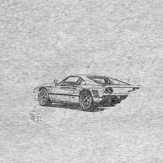 288 GTO Art Splash Wireframe Print by Auto-Prints